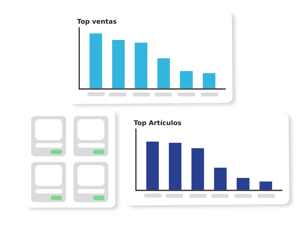 Ilustración que representa la visualización y análisis de ventas