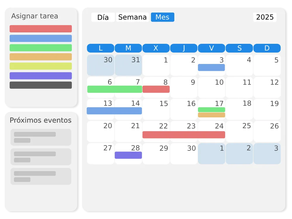 Ilustración del calendario de CRM