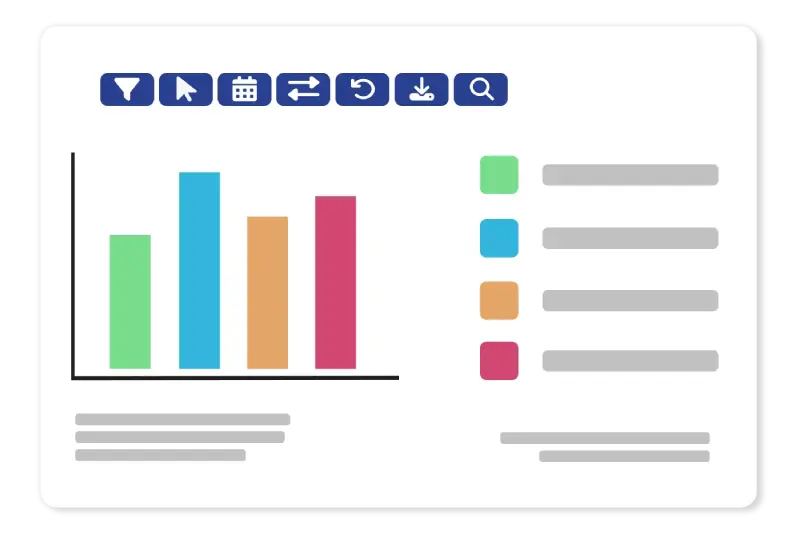 Ilustración que representa los gráficos con Power BI